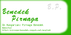 benedek pirnaga business card